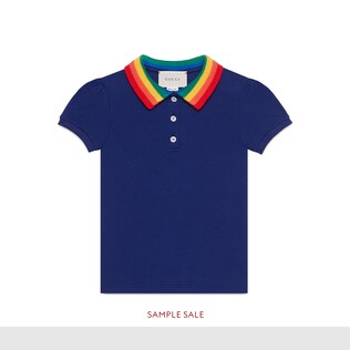 Kinder Poloshirt aus Baumwolle mit Schmetterling
